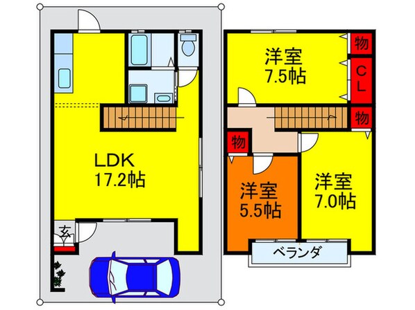 高田ヒルズＣの物件間取画像